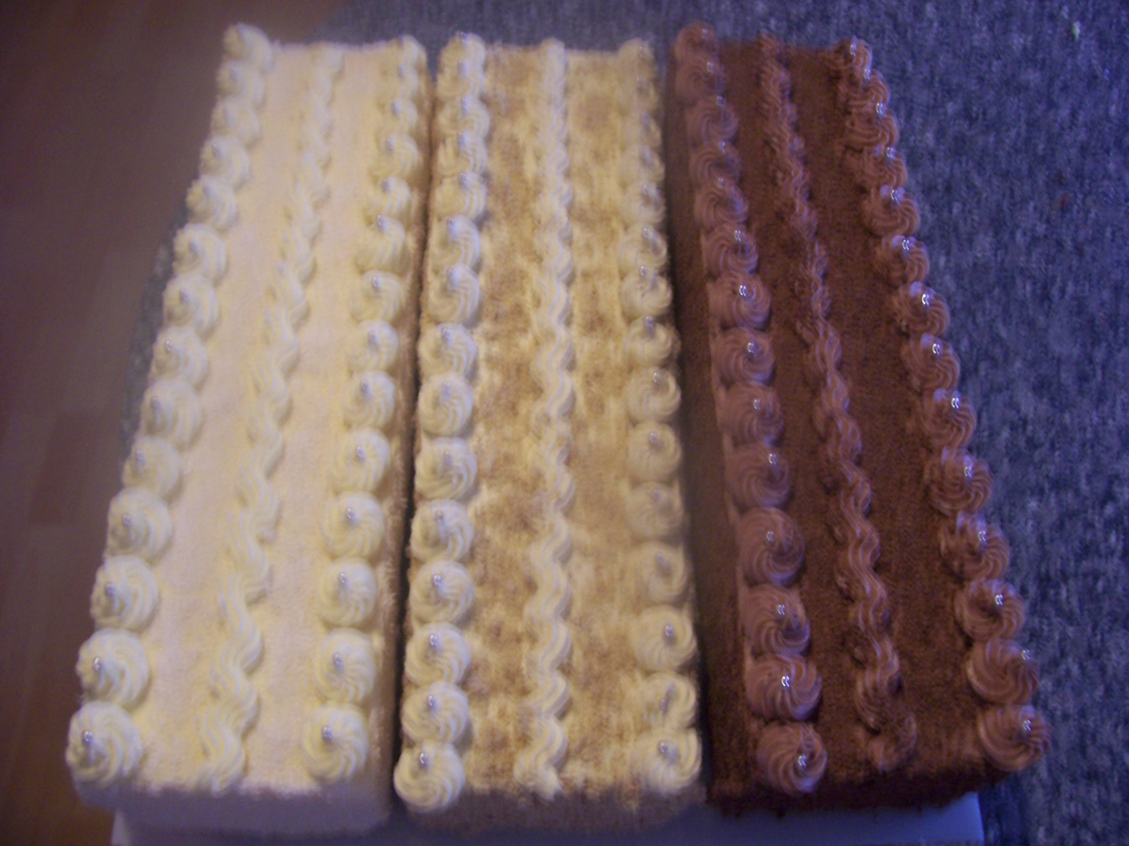 řezy kakao, ořech, vanilka